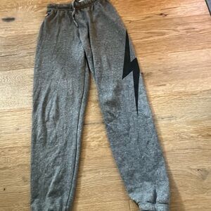 Aviator Nation BOLT SWEATPANTS - HEATHER GREY
